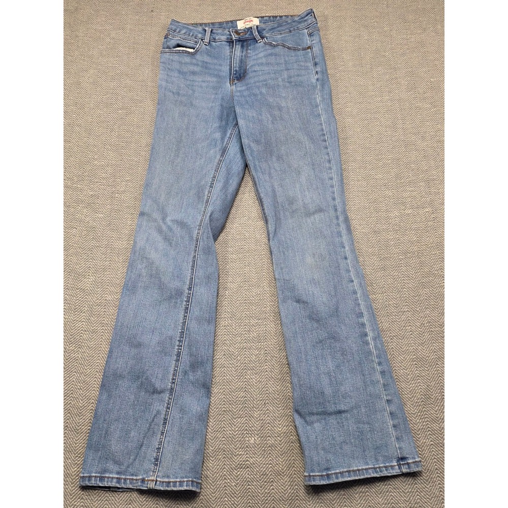 Wrangler Womens Bootcut Jeans Size 4/27 Light Wash Stretch Denim 1802564 Blue